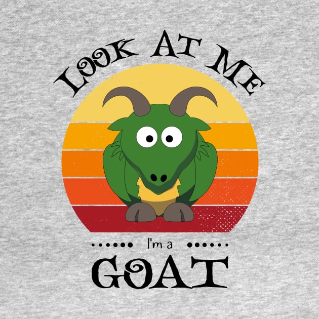 Funny Halloween Retro Vintage Goat by Art master